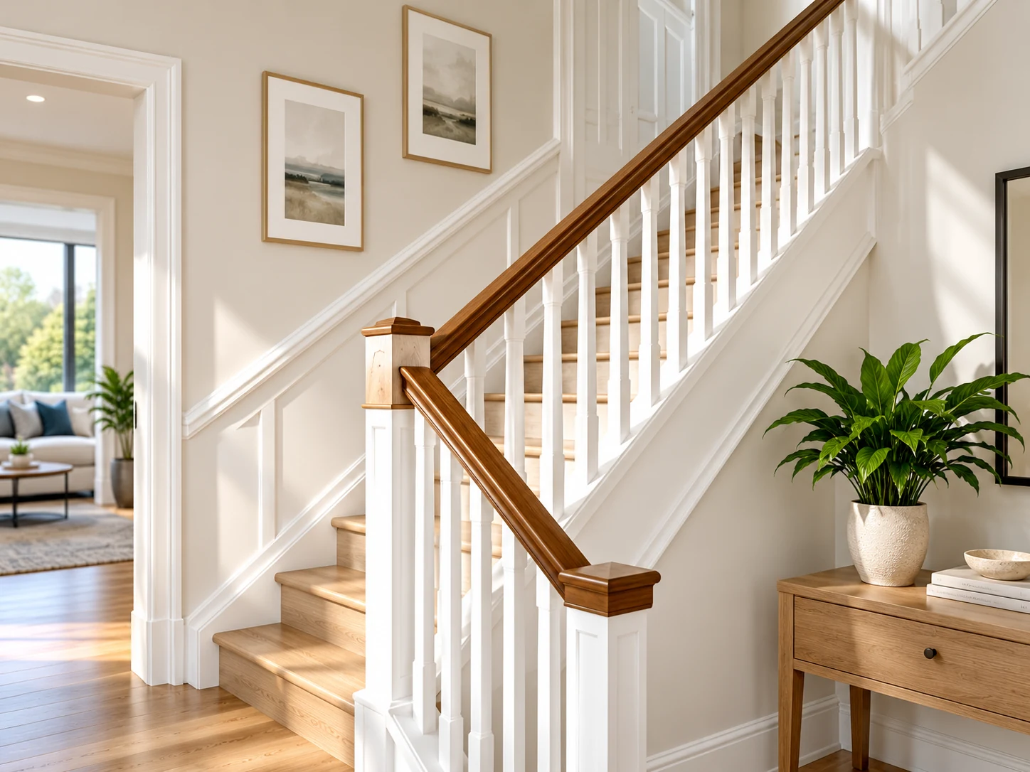 Illustrative architectural stairwell finish concept